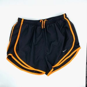 Nike Orange/Black Running Shorts - Medium
